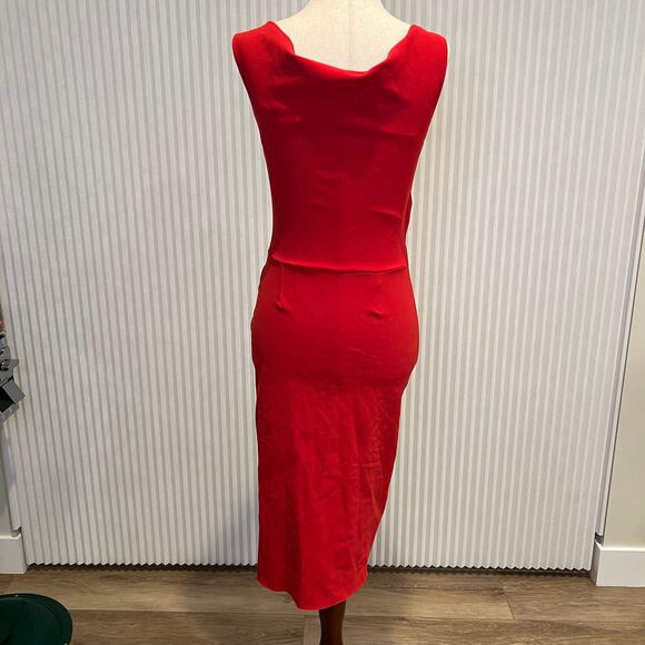 CHIARA BONI LA PETITE ROBE Women's Silvietta Cocktail Dress Size 42/US6 In Red - Picture 5 of 11